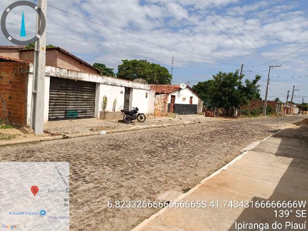 Vende-se em Ipiranga Do Piaui-PI  Casa, 60.00 de área total, 148.00 de área privativa, 340.00 de área do terreno,  3_qto(s), a.serv, WC, 1_sala(s), cozinha, 1_vaga(s) de garagem.