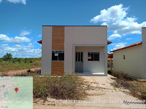 Vende-se em Demerval Lobao-PI  Casa, 54.40 de área total, 54.40 de área privativa, 193.14 de área do terreno,  2_qto(s), varanda, a.serv, WC, 1_sala(s), cozinha.