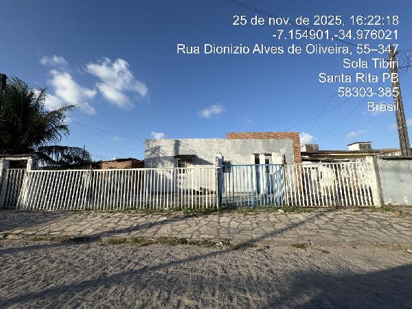Vende-se em Santa Rita-PB  Casa, 51.31 de área total, 51.31 de área privativa, 450.00 de área do terreno,  2_qto(s), a.serv, WC, 1_sala(s), cozinha, 1_vaga(s) de garagem.
