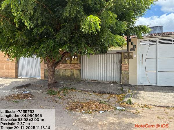 Vende-se em Santa Rita-PB  Casa, 66.26 de área total, 66.26 de área privativa, 125.00 de área do terreno,  2_qto(s), a.serv, WC, 1_sala(s), cozinha, Terraco.