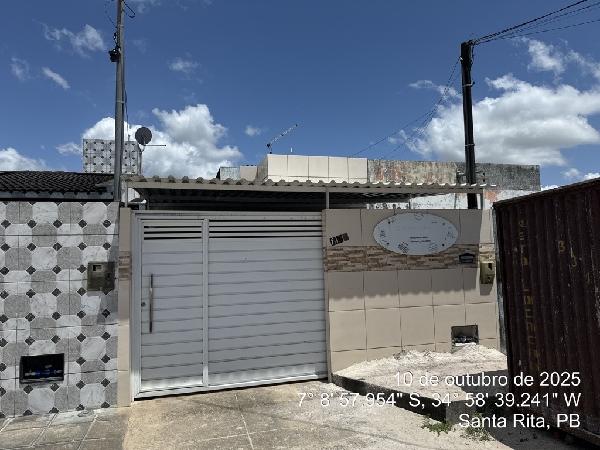 Vende-se em Santa Rita-PB  Casa, 62.10 de área total, 40.20 de área privativa, 100.00 de área do terreno,  2_qto(s), a.serv, WC, 1_sala(s), cozinha, Terraco, 1_vaga(s) de garagem.