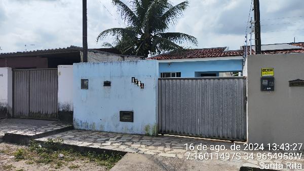 Vende-se em Santa Rita-PB  Casa, 58.34 de área privativa, 125.00 de área do terreno,  2_qto(s), a.serv, WC, 1_sala(s), cozinha, Terraco.