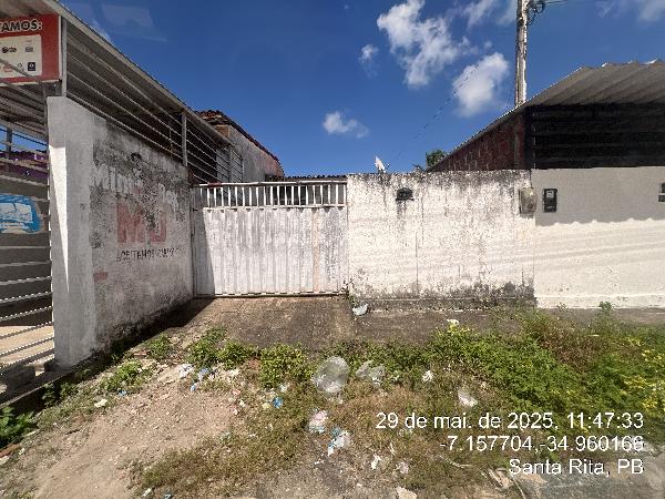 Vende-se em Santa Rita-PB  Casa, 64.70 de área total, 64.70 de área privativa, 125.00 de área do terreno,  2_qto(s), a.serv, WC, 1_sala(s), cozinha, Terraco.