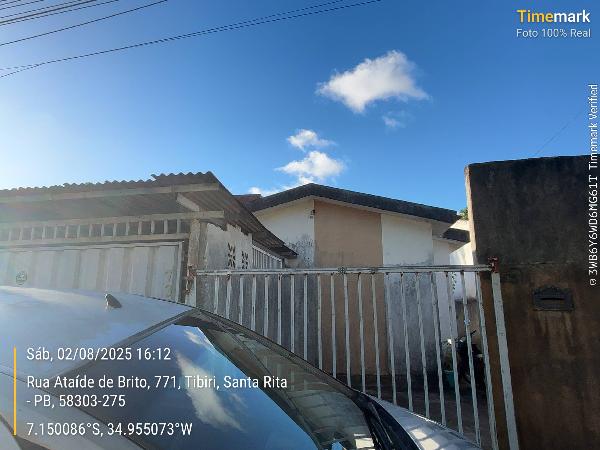 Vende-se em Santa Rita-PB  Casa, 129.32 de área total, 61.60 de área privativa, 125.00 de área do terreno,  2_qto(s), a.serv, WC, 1_sala(s), cozinha, Terraco, 1_vaga(s) de garagem.
