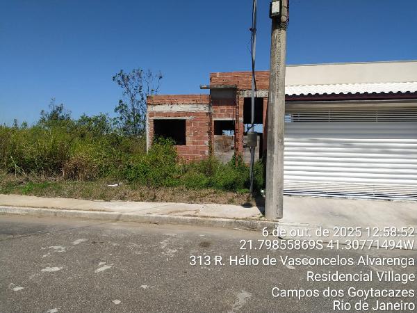 Vende-se em Campos Dos Goytacazes-RJ  Casa, 63.79 de área total, 63.79 de área privativa, 189.00 de área do terreno,  2_qto(s), a.serv, WC, 1_sala(s), cozinha.