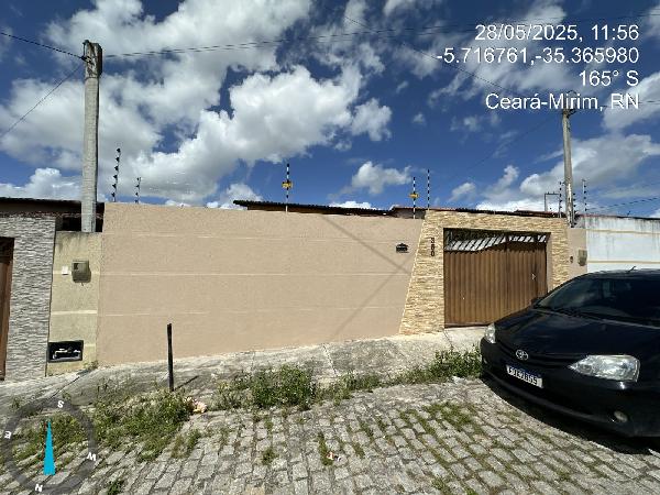 Vende-se em Ceara-Mirim-RN  Casa, 72.30 de área total, 72.30 de área privativa, 200.00 de área do terreno,  2_qto(s), a.serv, WC, 1_sala(s), cozinha, 1_vaga(s) de garagem.