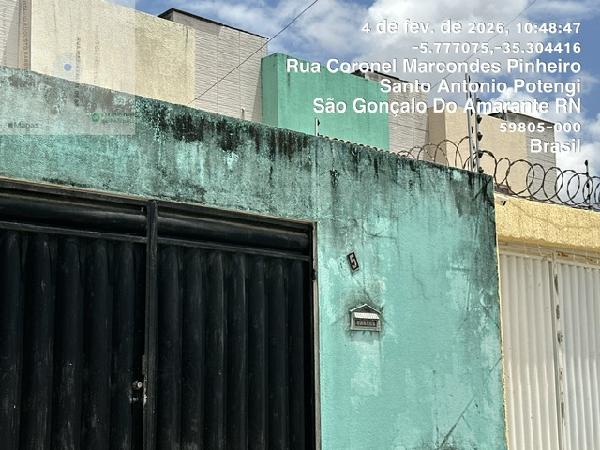 Vende-se em Sao Goncalo Do Amarante-RN  Casa, 60.23 de área total, 59.93 de área privativa, 100.00 de área do terreno,  2_qto(s), a.serv, WC, 1_sala(s), cozinha, Terraco.