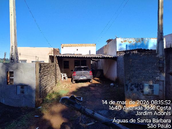 Vende-se em Aguas De Santa Barbara-SP  Casa, 40.17 de área total, 40.17 de área privativa, 125.00 de área do terreno,  1_qto(s), a.serv, WC, 1_sala(s), cozinha.