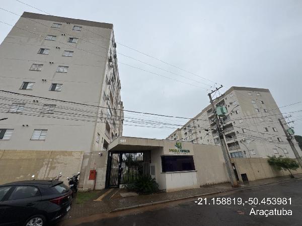 Vende-se em Aracatuba-SP  apto, 64.29 de área total, 53.19 de área privativa,  2_qto(s), a.serv, WC, 1_sala(s), cozinha, 1_vaga(s) de garagem.