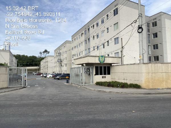 Vende-se em Belford Roxo-RJ  apto, 43.29 de área total, 43.29 de área privativa,  2_qto(s), WC, 1_sala(s), cozinha.