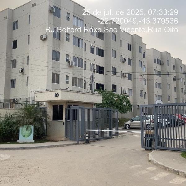 Vende-se em Belford Roxo-RJ  apto, 41.23 de área total, 41.23 de área privativa,  2_qto(s), WC, 1_sala(s), cozinha, 1_vaga(s) de garagem.