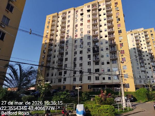Vende-se em Belford Roxo-RJ  apto, 54.81 de área total, 46.36 de área privativa,  2_qto(s), a.serv, WC, 1_sala(s), cozinha.