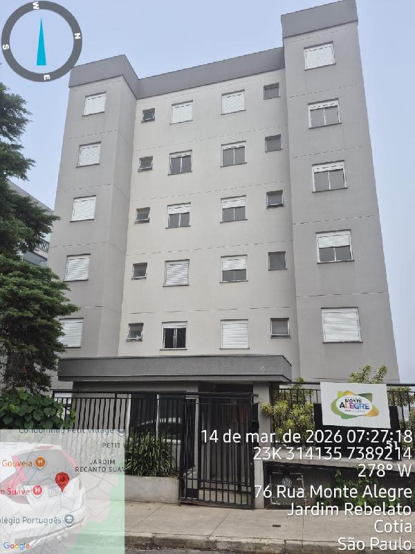 Vende-se em Cotia-SP  apto, 95.51 de área total, 53.89 de área privativa,  2_qto(s), a.serv, WC, 1_sala(s), cozinha, 1_vaga(s) de garagem.
