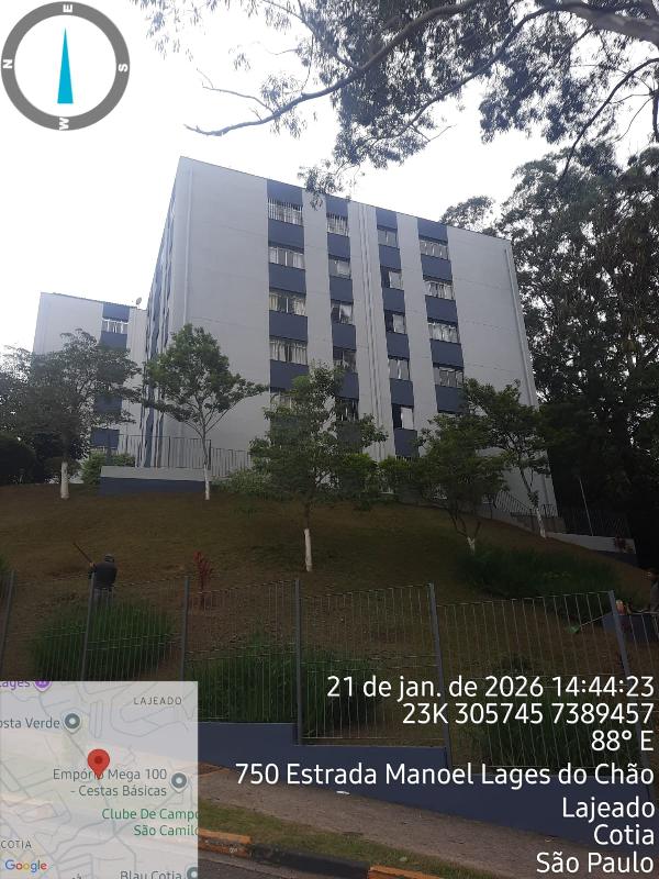 Vende-se em Cotia-SP  apto, 119.68 de área total, 52.75 de área privativa,  2_qto(s), a.serv, WC, 1_sala(s), cozinha, 1_vaga(s) de garagem.