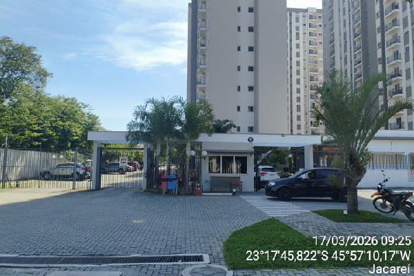 Vende-se em Jacarei-SP  apto, 87.34 de área total, 45.22 de área privativa,  2_qto(s), a.serv, WC, 1_sala(s), cozinha, 1_vaga(s) de garagem.