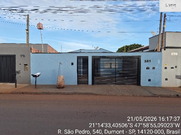 Vende-se em Dumont-SP  Casa, 74.39 de área total, 74.39 de área privativa, 277.74 de área do terreno,  2_qto(s), a.serv, WC, 1_sala(s), cozinha.