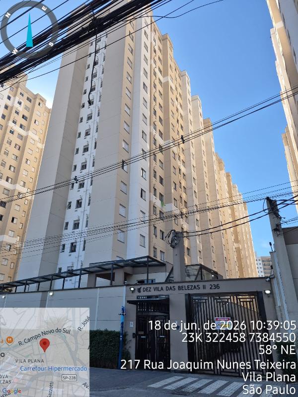 Vende-se em Sao Paulo-SP  apto, 57.62 de área total, 40.84 de área privativa,  2_qto(s), a.serv, WC, 1_sala(s), cozinha.