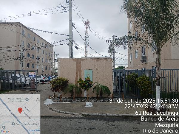 Vende-se em Mesquita-RJ  apto, 40.54 de área total, 40.54 de área privativa,  2_qto(s), a.serv, WC, 1_sala(s), cozinha, 1_vaga(s) de garagem.