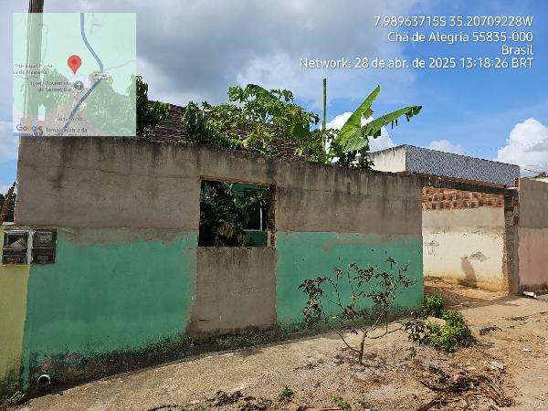 Vende-se em Cha De Alegria-PE  Casa, 57.81 de área total, 57.81 de área privativa, 127.50 de área do terreno,  2_qto(s), a.serv, WC, 1_sala(s), cozinha, Terraco.