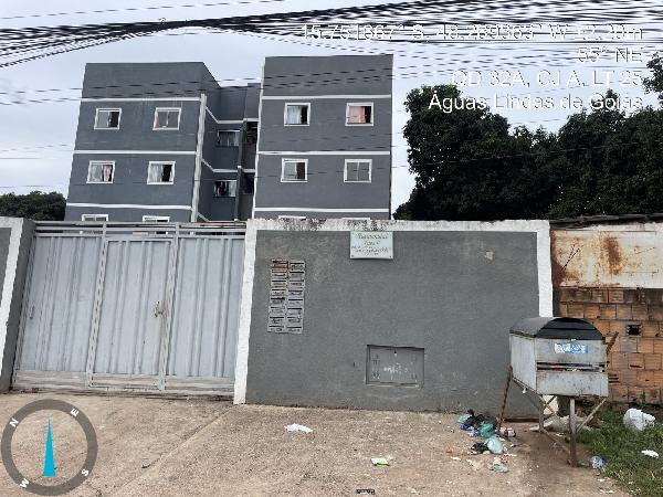 Vende-se em Aguas Lindas De Goias-GO  apto, 53.36 de área total, 53.36 de área privativa,  2_qto(s), a.serv, WC, 1_sala(s), cozinha.