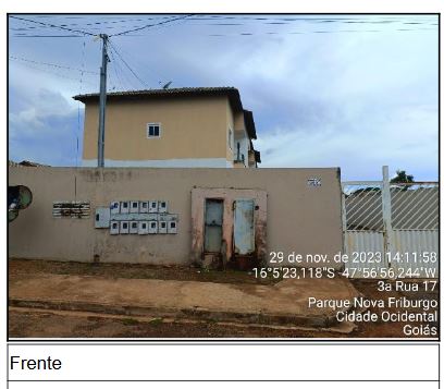Vende-se em Cidade Ocidental-GO  apto, 48.20 de área privativa,  2_qto(s), varanda, a.serv, WC, 1_sala(s), cozinha, 1_vaga(s) de garagem.