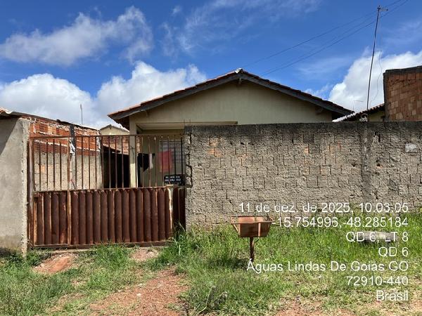 Vende-se em Aguas Lindas De Goias-GO  Casa, 66.50 de área total, 66.50 de área privativa, 200.00 de área do terreno,  2_qto(s), a.serv, WC, 1_sala(s), cozinha, 1_vaga(s) de garagem.