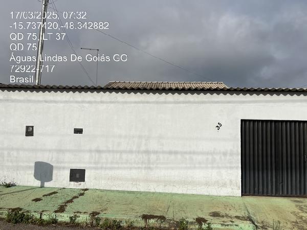 Vende-se em Aguas Lindas De Goias-GO  Casa, 115.51 de área total, 65.51 de área privativa, 200.00 de área do terreno,  2_qto(s), a.serv, WC, 1_sala(s), cozinha.