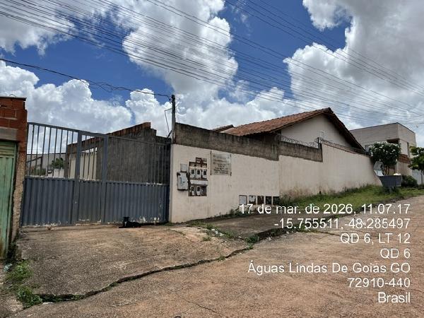 Vende-se em Aguas Lindas De Goias-GO  Casa, 113.47 de área total, 43.60 de área privativa, 156.40 de área do terreno,  2_qto(s), varanda, a.serv, WC, 1_sala(s), cozinha.