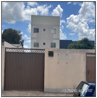 Vende-se em Aguas Lindas De Goias-GO  apto, 63.41 de área privativa,  2_qto(s), a.serv, WC, 1_sala(s), cozinha, 2_vaga(s) de garagem.