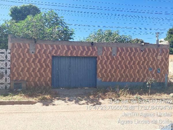 Vende-se em Aguas Lindas De Goias-GO  Casa, 72.30 de área total, 72.30 de área privativa, 300.00 de área do terreno,  2_qto(s), varanda, a.serv, WC, 1_sala(s), cozinha.