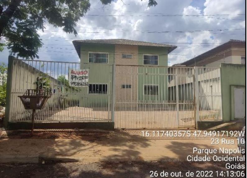 Vende-se em Cidade Ocidental-GO  apto, 51.93 de área privativa,  2_qto(s), varanda, a.serv, WC, 1_sala(s), cozinha, 1_vaga(s) de garagem.