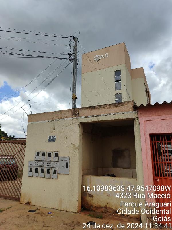 Vende-se em Cidade Ocidental-GO  apto, 50.77 de área privativa,  2_qto(s), a.serv, WC, 1_sala(s), cozinha, 1_vaga(s) de garagem.