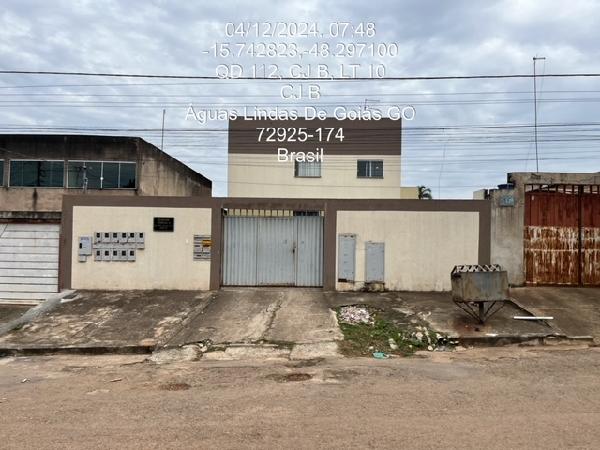 Vende-se em Aguas Lindas De Goias-GO  apto, 57.40 de área privativa, 0.01 de área do terreno,  2_qto(s), a.serv, WC, 1_sala(s), cozinha.