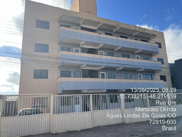 Vende-se em Aguas Lindas De Goias-GO  apto, 83.69 de área total, 55.26 de área privativa,  2_qto(s), a.serv, WC, 1_sala(s), cozinha, 1_vaga(s) de garagem.