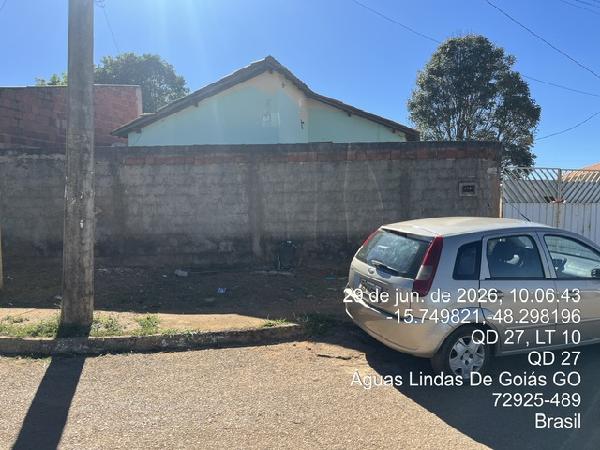 Vende-se em Aguas Lindas De Goias-GO  Casa, 64.22 de área total, 64.22 de área privativa, 366.92 de área do terreno,  3_qto(s), a.serv, WC, 1_sala(s), cozinha.