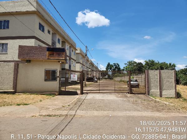 Vende-se em Cidade Ocidental-GO  apto, 51.43 de área total, 51.43 de área privativa,  2_qto(s), varanda, WC, 1_sala(s), cozinha, 1_vaga(s) de garagem.
