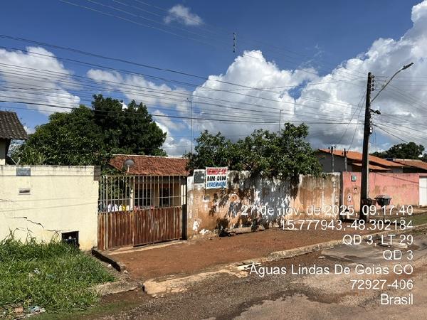 Vende-se em Aguas Lindas De Goias-GO  Casa, 61.24 de área total, 61.24 de área privativa, 360.00 de área do terreno,  2_qto(s), a.serv, WC, 1_sala(s), cozinha, 1_vaga(s) de garagem.