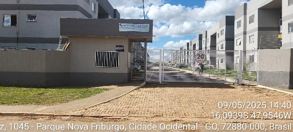 Vende-se em Cidade Ocidental-GO  apto, 82.66 de área total, 43.04 de área privativa,  2_qto(s), a.serv, WC, 1_sala(s), cozinha, 1_vaga(s) de garagem.