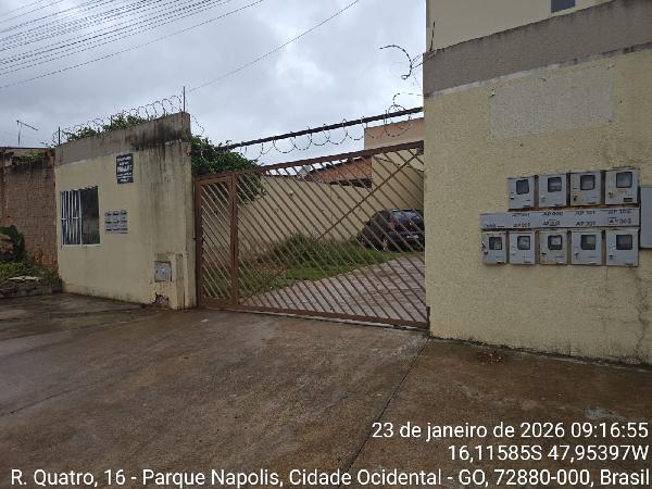 Vende-se em Cidade Ocidental-GO  apto, 87.49 de área total, 50.77 de área privativa,  2_qto(s), a.serv, WC, 1_sala(s), cozinha, 1_vaga(s) de garagem.