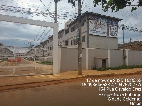 Vende-se em Cidade Ocidental-GO  apto, 44.77 de área total, 44.77 de área privativa,  2_qto(s), a.serv, WC, 1_sala(s), cozinha, 1_vaga(s) de garagem.