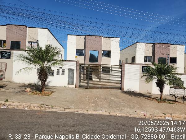 Vende-se em Cidade Ocidental-GO  apto, 72.44 de área total, 48.11 de área privativa,  2_qto(s), a.serv, WC, 1_sala(s), cozinha, 1_vaga(s) de garagem.