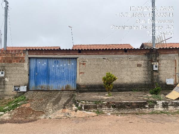 Vende-se em Cocalzinho De Goias-GO  Casa, 47.50 de área total, 47.50 de área privativa, 180.00 de área do terreno,  2_qto(s), a.serv, WC, 1_sala(s), cozinha.
