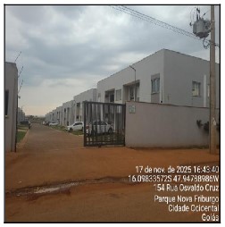 Vende-se em Cidade Ocidental-GO  apto, 53.54 de área total, 53.54 de área privativa,  2_qto(s), a.serv, WC, 1_sala(s), cozinha, 1_vaga(s) de garagem.