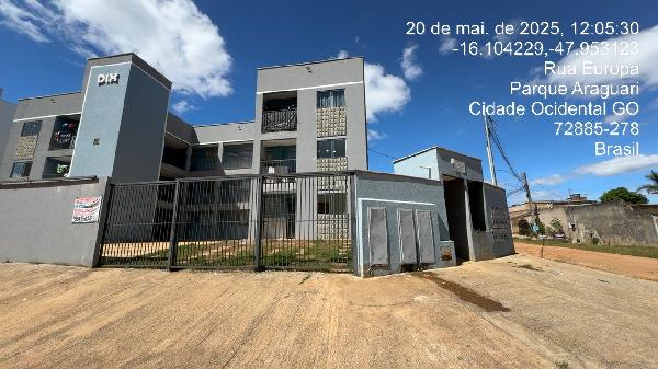 Vende-se em Cidade Ocidental-GO  apto, 64.32 de área total, 42.48 de área privativa,  2_qto(s), a.serv, WC, 1_sala(s), cozinha, 1_vaga(s) de garagem.