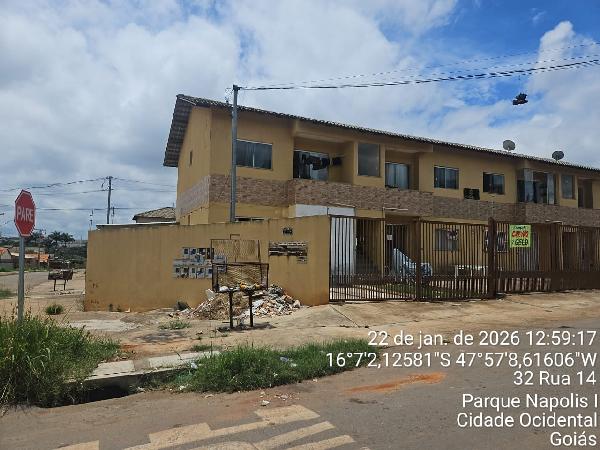 Vende-se em Cidade Ocidental-GO  apto, 77.58 de área total, 48.44 de área privativa,  2_qto(s), varanda, a.serv, WC, 1_sala(s), cozinha, 1_vaga(s) de garagem.