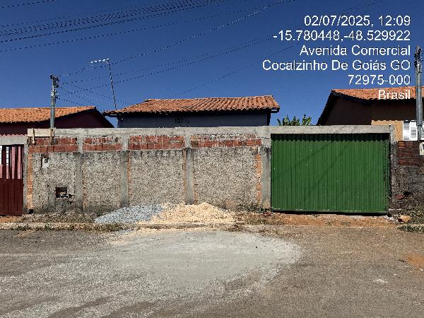 Vende-se em Cocalzinho De Goias-GO  Casa, 51.71 de área total, 51.71 de área privativa, 300.00 de área do terreno,  2_qto(s), a.serv, WC, 1_sala(s), cozinha.