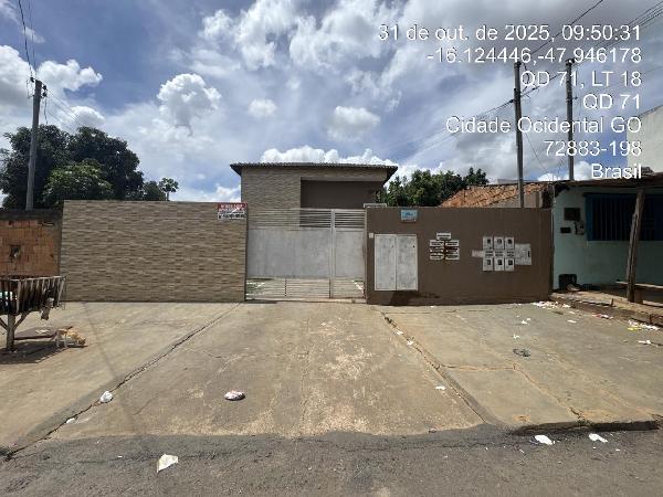 Vende-se em Cidade Ocidental-GO  Casa, 53.34 de área total, 53.34 de área privativa, 360.00 de área do terreno,  2_qto(s), varanda, a.serv, WC, 1_sala(s), cozinha, 1_vaga(s) de garagem.