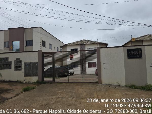 Vende-se em Cidade Ocidental-GO  apto, 72.46 de área total, 47.98 de área privativa,  2_qto(s), a.serv, WC, 1_sala(s), cozinha, 1_vaga(s) de garagem.