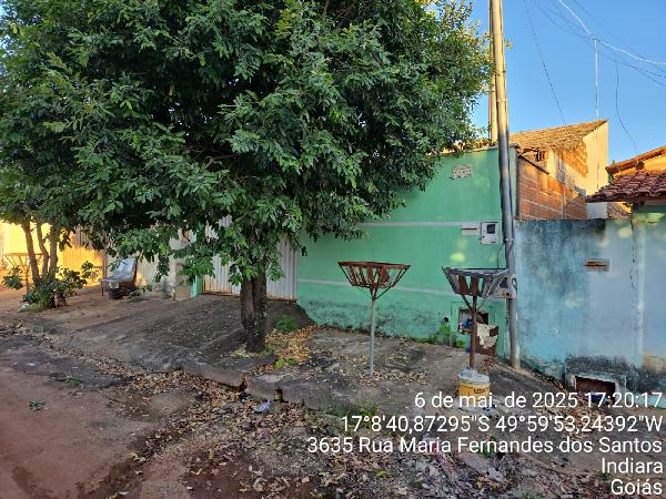 Vende-se em Indiara-GO  Casa, 68.65 de área total, 68.65 de área privativa, 152.45 de área do terreno,  2_qto(s), a.serv, WC, 1_sala(s), cozinha.
