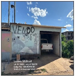Vende-se em Luziania-GO  Casa, 69.54 de área privativa, 180.00 de área do terreno,  2_qto(s), varanda, a.serv, WC, 1_sala(s), cozinha, 1_vaga(s) de garagem.